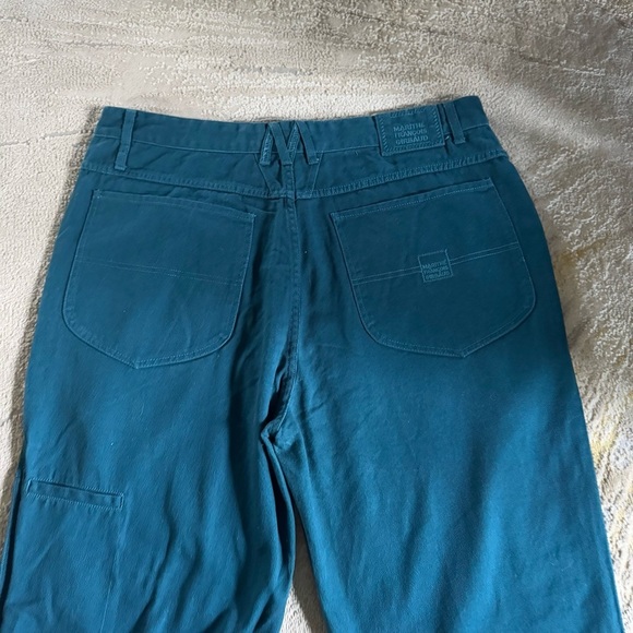Marithe Francois Girbaud jeans teal blue Baggy loose straight Leg size 40 - Picture 4 of 11